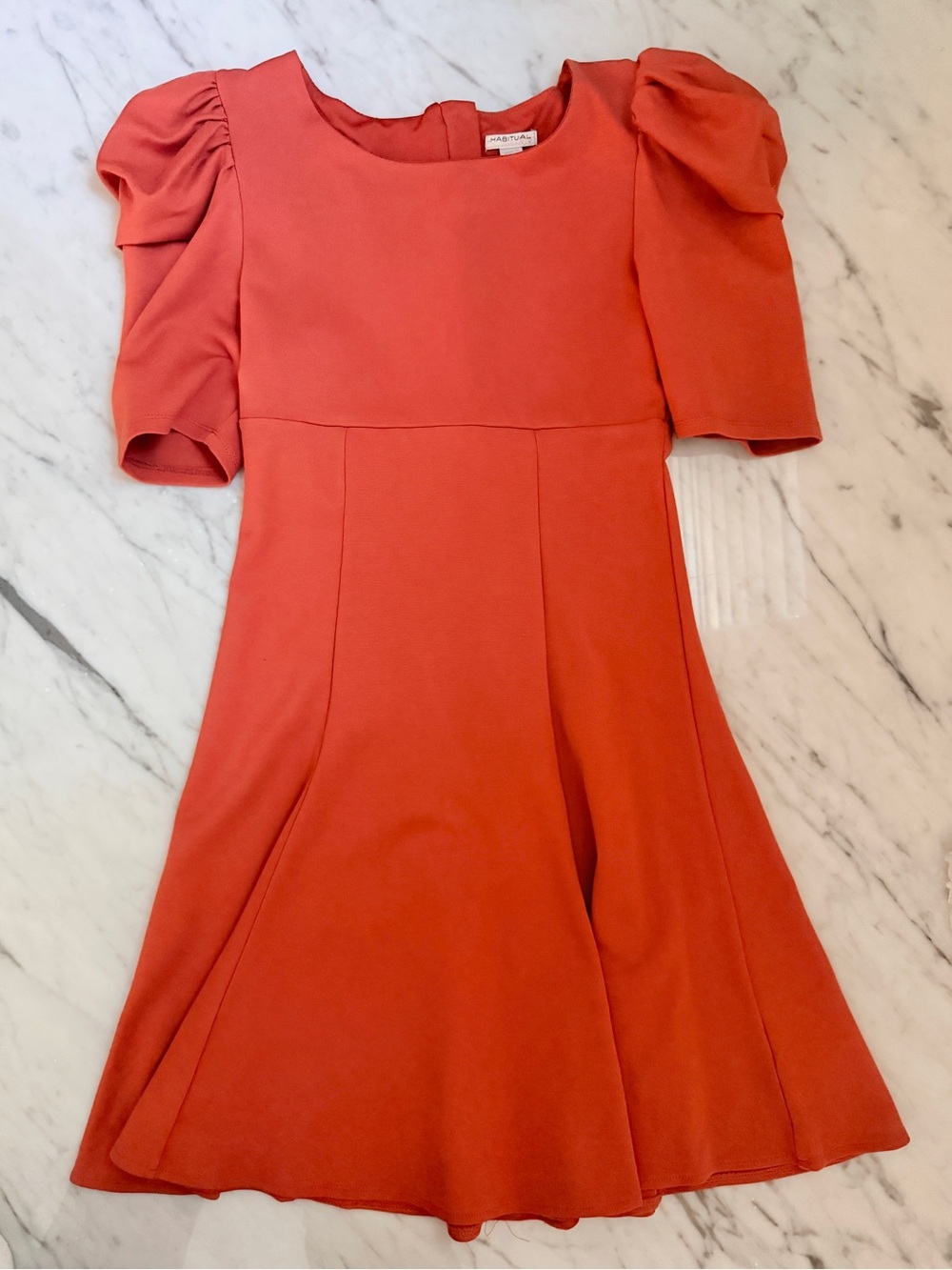 Habitual Girls Puff-Sleeve Fit & Flare Dress Size 16